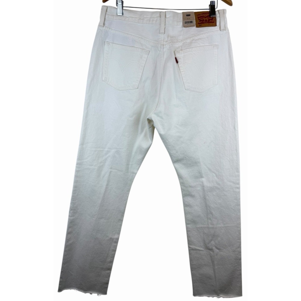 Levis 501 Original Fit Jeans Straight Leg Button Fly‎ 100% Cotton 33x30 White - Picture 2 of 12